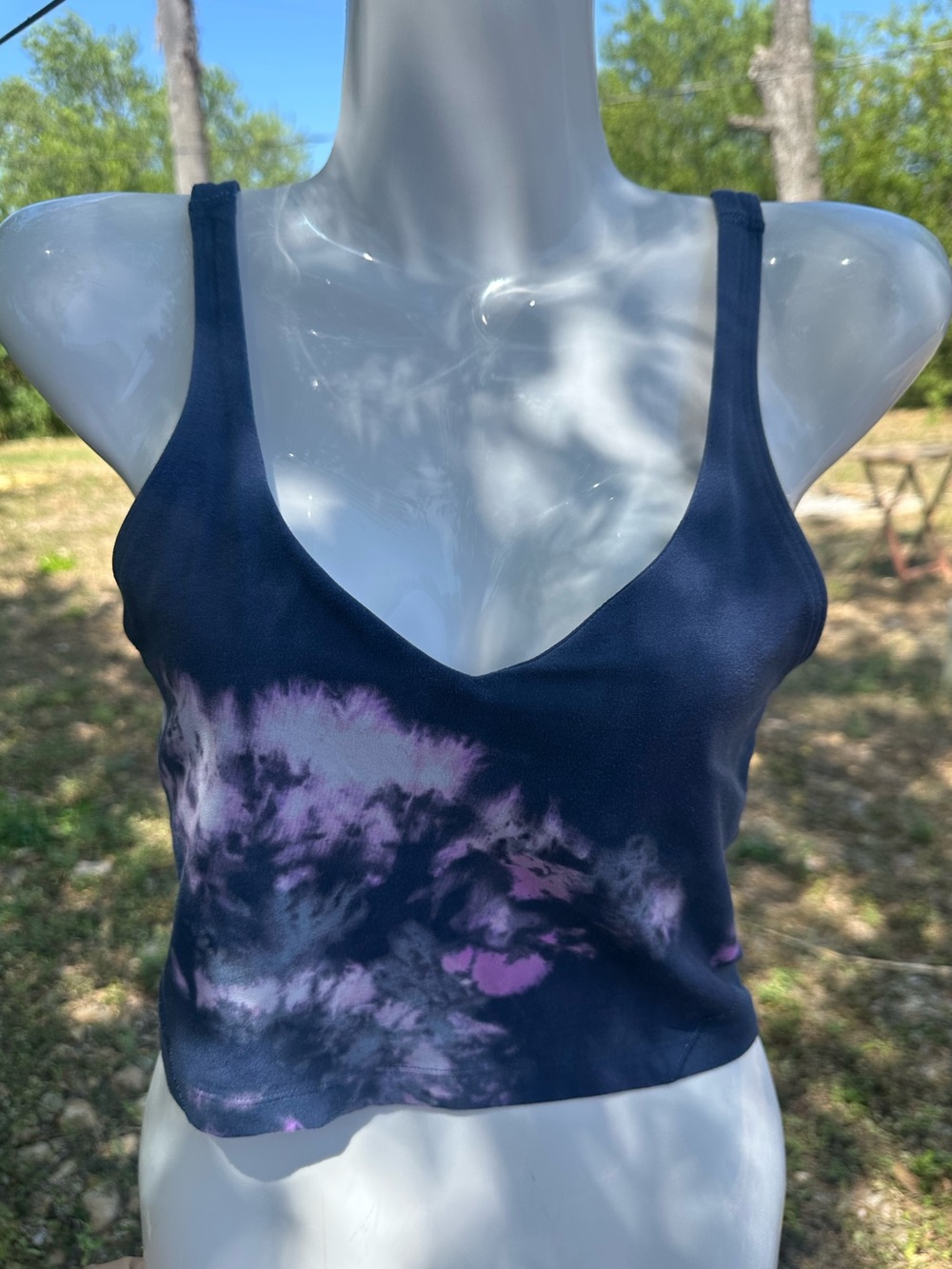 Lululemon Align Tank Top Circulate Tie Dye Align Tank Sz 4 Blue Multi Tie-Dye